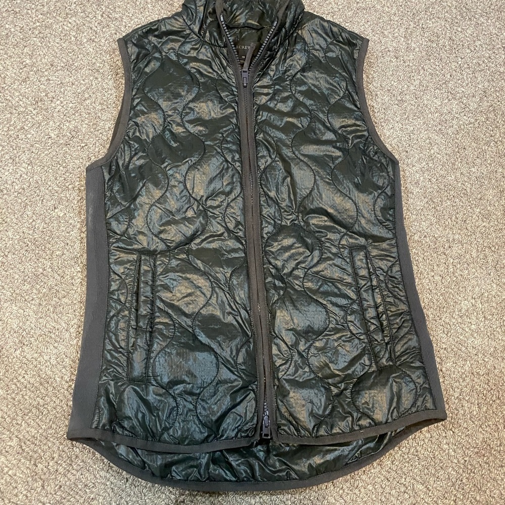 J. Crew Black Puffer Vest - Picture 2 of 7